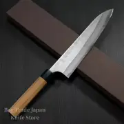 Japanese Yoshimi Kato AOGAMI Blue Super Clad Stainless NASHIJI Gyuto Chef Knife