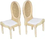 Vaguelly 1:12 Scale Mini Doll House Wooden Chairs Doll House Accessory Miniature Furniture Set Mini Room Dec