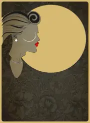 20x30"Decoration Poster.Interior room design.Red lipstick woman profile.6609