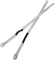 [LIGIGWASH] 1 Pair Shoelaces Shoe Accessories Detachable Shoelace Detachable Shoe Straps Non-slip Straps for Shoes Anti-slip Ankle Straps for Shoes Elastic Heel Strap High Heel Strap Silver