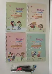 11Pcs Magic Practice Copybook Number Book Reusable Pen Set Writing Preschooler