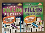 Lot of 2 Penny Press Classic Fill-Ins Puzzle Books Easy-Hard 114/Book N51
