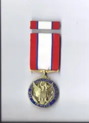 WWII Army Distinguished Service full size award medal with ribbon bar DSM