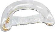 Transparent Belt Sequins Back Floating Drainage Float Lake and Beach Floaty Summer Toy Inflatable Pool Float 141 * 100 * 30 CM LWX