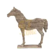 Poly Resin Defiance Polyresin Horse Accent Standing Brown Indoor Tabletop Decor