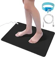 Grounding Mat Kit for Healthy Grounding Energy, Grounding Pad for Sleep with Grounding Wristband & 15ft Grounding Cord, for Improve Sleep and Reduce Anxiety, Balance Physical Health