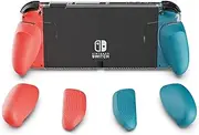 Skull & Co. GripCase OLED Only for Nintendo Switch OLED Model - Neon Red & Blue