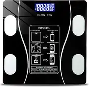JSEIAJB Floor Scale Electronic Weight Scales Weighing Max with Thermometer LED Display