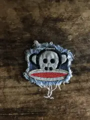 2.5 X 2 Sew-On Denim Appliqué Animal Patch - MONKEY