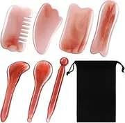 Muscle Massager Gua Sha Board Set of Facial Massage Tools Comb Comb Portable Lightweight for Daily Use