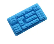 Brick Figure Man Silicone Mold Mould Chocolate Block Cake Ice Cube Tray Au New - Blue-Small Rectangular