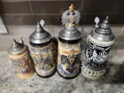 Handpainted Beer Stein Lot (Zoller & Born , King)