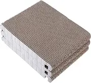 MINAOLULUS Foldable Triangular Cat Scratcher Pad Six Sided Cardboard Scratch Board for Indoor Cats Wall Mounted Design Durable and Portable Scratching to Protect Furniture