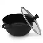 NEW Cast Aluminium Stock Pot Non stick Cookware Dishwasher safe Black