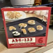 Williams Sonoma ABC-123 Pancake Molds Set of 3 In Original Box COMPLETE New