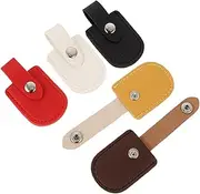 NOLITOY Nail Clippers Protectors 5pcs Cuticle Scissor Covers Pu Material for Nail Salon Safety
