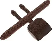 Portable Wooden Massager Hand Held for Shoulder and Neck Reusable Wooden Massager Tool