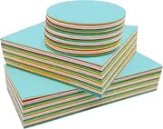 Set of 300 Presentation Cards Set, Round Presentation Cards Set, Round, Rectangle Round Colourful Cards for Metaplane Cards, Round, Colourful Teacher Supplies for Presentation and Lecture