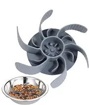 Slow Feed Insert for Dog Bowl - Silicone Slow Feeding Bowl Insert - Portable Pet Supplies with Suction Cups for Small, Medium and Large Dog