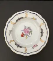Mikasa Porcelain Rimmed Soup Or Salad Bowl Floral Gold Gilt Lorraine L9308