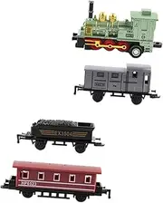 ERINGOGO Alloy Steam Train Set Pcs Pull Back Toy Train Educational for Boys No Battery Required