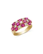 Bloomingdale's Fine Jewelry Ruby & Diamond Ring in 14K Yellow Gold