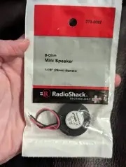 Vintage Radio Shack 1 1/8" (29mm) Mini Speaker 8-Ohm 273-0092 Taiwan NEW!!