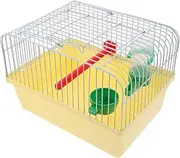 PartyKindom Portable Birdcage Parrot Travel Cage Transport Travel Cage Birdcage Carrier Water Feeder for Birds Pet Bird Aviary Water Feeders Portable Carrying Parrot Breeding for Yellow Iron