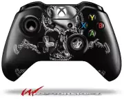 Chrome Skull on Black Skin for XBOX One Controller
