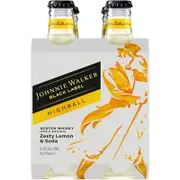 Johnnie Walker Black Zesty Lemon & Soda Bottle 275mL