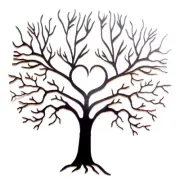~NEW~ LARGE ~ 14ga." FAMILY HEART TREE OF LIFE" Black Metal Wall Art 20" x 20.5"