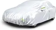 Amazon Basics Silver Weatherproof Car Cover - 150D Oxford, Sedans up to 508cm
