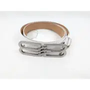 Balenciaga Q:2 / Canvas Embossed Coated Signature Belt in White BNWB 90