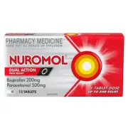 Nuromol 200mg Strong Pain Relief Tablets Ibuprofen/500mg Paracetamol 12 pack