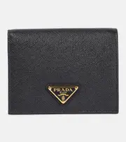 [Prada] Prada Logo saffiano leather wallet One Size black