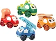 4pcs Cartoon Car Car Cars Interactive Party Favors Pull Back Vehicles Pull Back Birthday Plastic