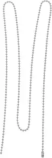MERRYHAPY Stainless Steel Ball Bead Chain 200in Length 3mm Diameter 24 Connectors Silver for DIY Accessories