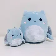 Squishmallows BUNDLE Lune 7" & 3.5" Clips The Logness Monster BNWT KellyToy