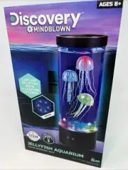 Discovery #Mindblown Jellyfish Aquarium Color-Morphing Lamp with 15 Light Opt...