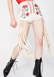 [Glamorous] Desert Bloom Embroidered Shorts