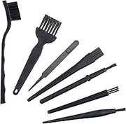 Camkix Multi-Purpose Brushes (Black) - 9 Pack - 7X Multi-Sized Brushes, 1x Anti-Static Tweezers, 1x Cleaning Cloth - Small Gaps - Computers, Keyboards, PCBs, Vents, Car Interior, Window Track