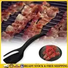 2 in 1 Non Stick Grip Fried Egg Tong Toast Bread Pancake Spatula (Black) *AU