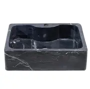 500*380*150mm Black Marble Stone Rectangle Above Counter Art Basin