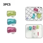 3PCS Wall Mount Toothbrush Cover Dustproof Toothbrush Dust Cap Bathroom