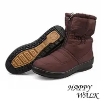 在飛比找momo購物網優惠-【HAPPY WALK】輕量雙層防水防滑加厚保暖雪靴(棕)