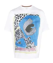 graphic-print cotton T-shirt S white