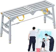 Stepladders Scaffolding Platform Folding Scaffolding Equipment, Adjustable Height Work Platform, Steel Scaffolding Equipment Tools for Home Improvement Cleaning Windows (Color : 200cm)