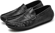 [SayfuR] Mens Loafers Penny Moccasins Loafers Simple Leather Comfortable Lightweight Flexible Fashion Slip-on(7.5 UK)