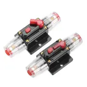 2 Pack 125A Circuit Breaker, 12-24V DC with Manual Reset Button