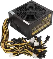 2000W Mining Power Supply, 12V Mining Power Supply Modular with FDB Dynamic Hydraulic Fan, Line , Plug and Play Aluminum Alloy Mining Power PSU